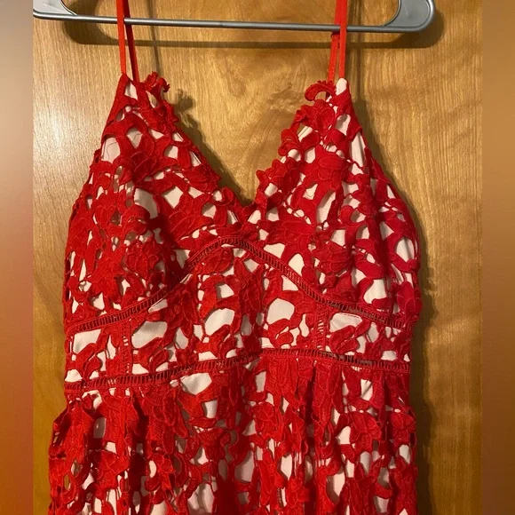 NWOT red lace midi sundress - Picture 2 of 11